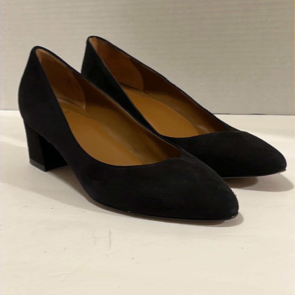 Aquatalia Black Suede Pumps Size 8.5 - Picture 2 of 12
